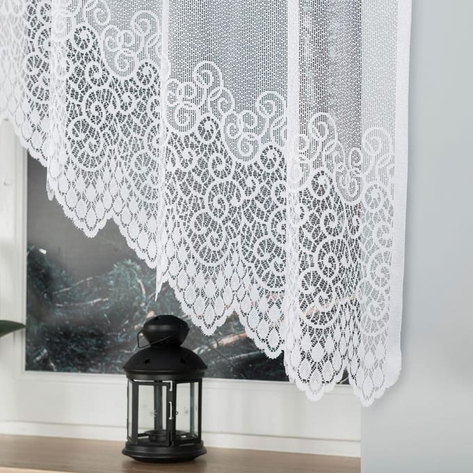 Markizeta Violetta Serie - Jacquard Gordijn - 250x150 cm - Wit - Abstract Patroon