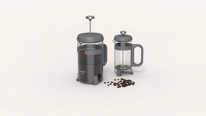 LEO Koffie- en theepers Antraciet 0,35L - Grijs -
