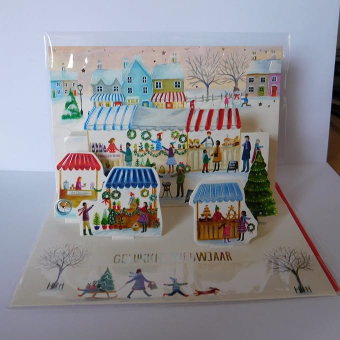 Kerstkaarten pop-up/ opzet 3 stuks nr. 126