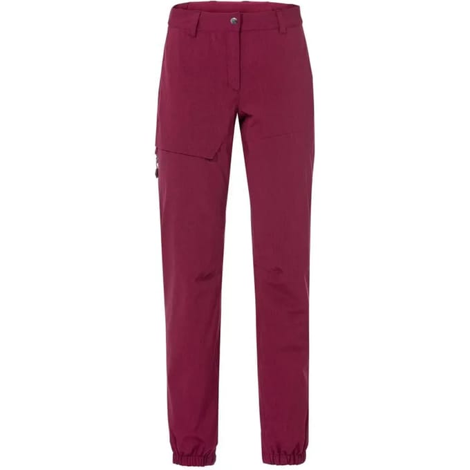 Vaude Bike Yaras Warm Rain Broek Rood 38 Vrouw