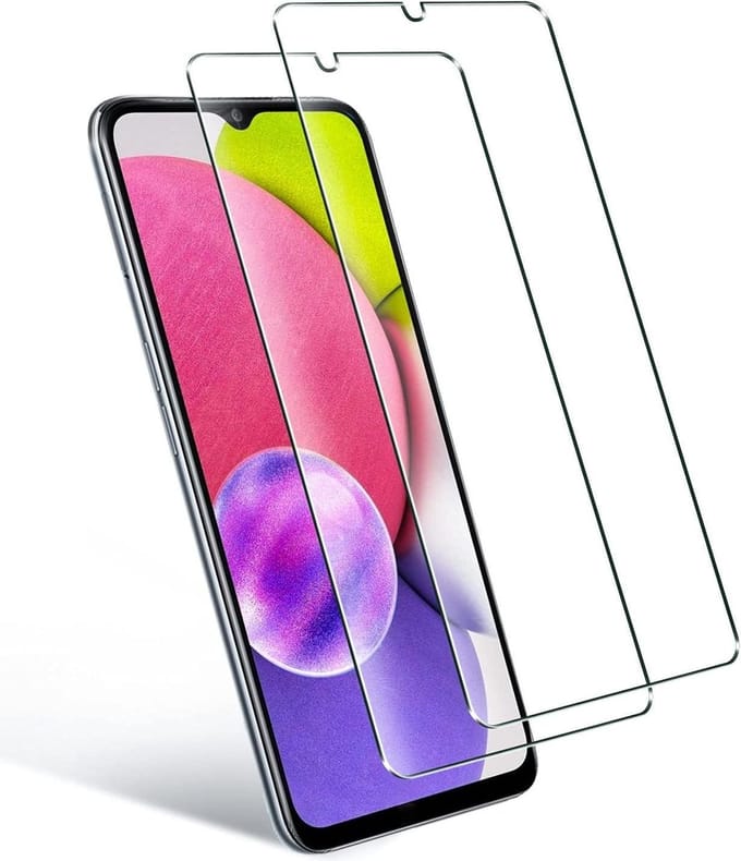 Screenprotector Geschikt voor Samsung Galaxy A03S Screenprotector - Screenprotector Geschikt voor Samsung Galaxy A03s Tempered Glass - 2 Stuks