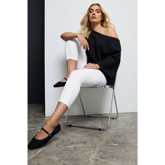 Yours Driekwart Katoenen Legging In Witsize 52