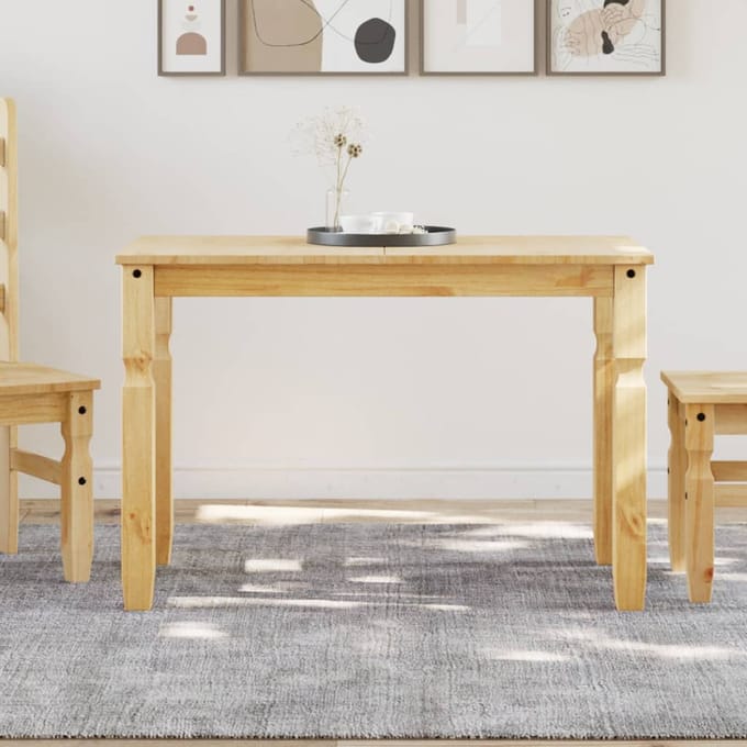 vidaXL - Eettafel - Corona - 112x60x75 - cm - massief - grenenhout