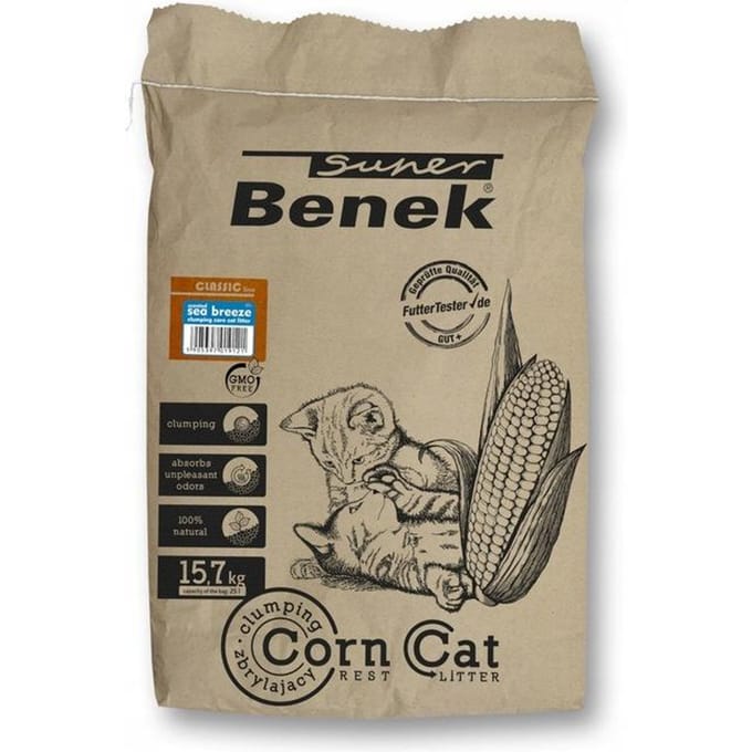 25 l Super Benek Corn Cat Sea Breeze kattenbakvulling