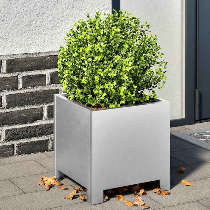 vidaXL - Plantenbakken - 2 - st - 30x30x30 - cm - gegalvaniseerd - staal