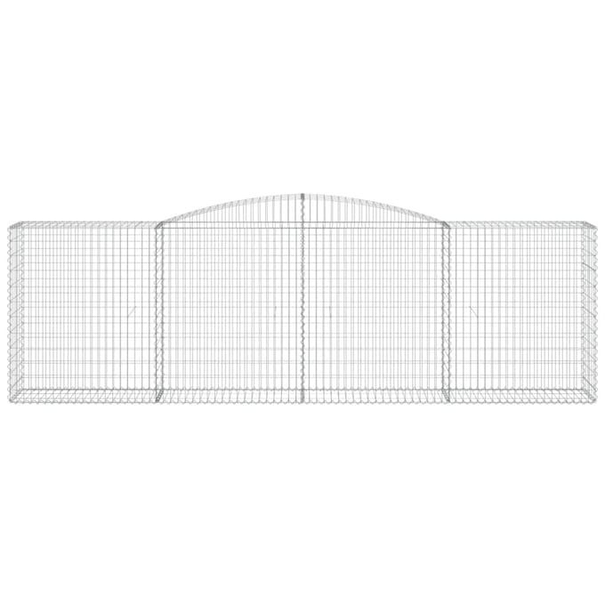 vidaXL - Schanskorven - 3 - st - gewelfd - 400x50x120/140 - cm - ijzer