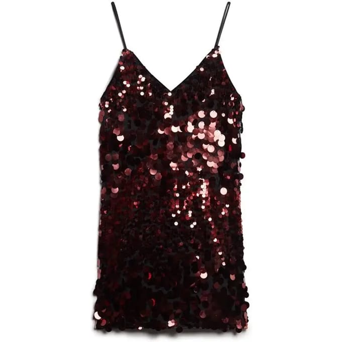 Superdry - Mini-discojurk met lovertjes - Dames - Jurken