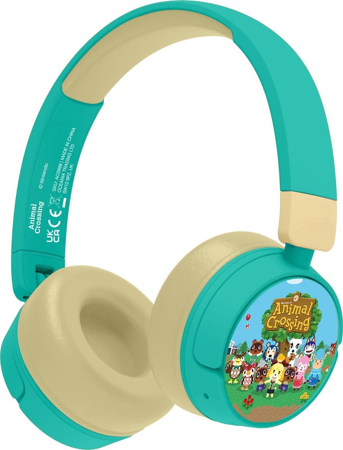 Animal Crossing - draadloze kinderkoptelefoon - volumebegrenzing - lange batterijduur - microfoon - opvouwbaar - bluetooth