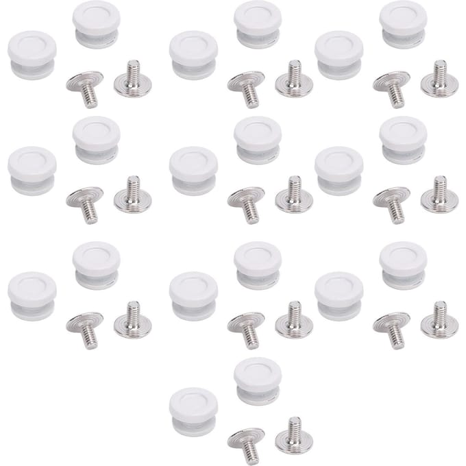 20 Ensembles Rivets de Lacet 9x5mm Boutons Œillets 2.5x5.5mm Vis Croisées Attache de Lacet de Chaussure Ensemble Noir blanc