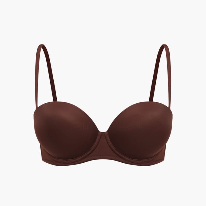 cfab - Ultra Push-Up BH - Bruin - 80D - BH Zonder Beugel Voorgevormd - Ondergoed - Naadlos