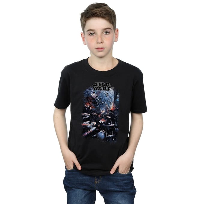 Star Wars Jongens Universum Strijd T-shirt (Zwart)