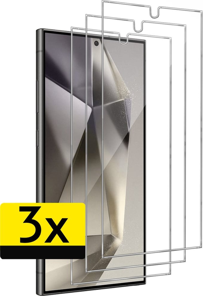 Screenprotector - Geschikt voor Samsung Galaxy S24 Ultra - 3 Stuks - Extra Sterk - Beschermglas - Gehard Glas - Tempered Glass - Screen Protector