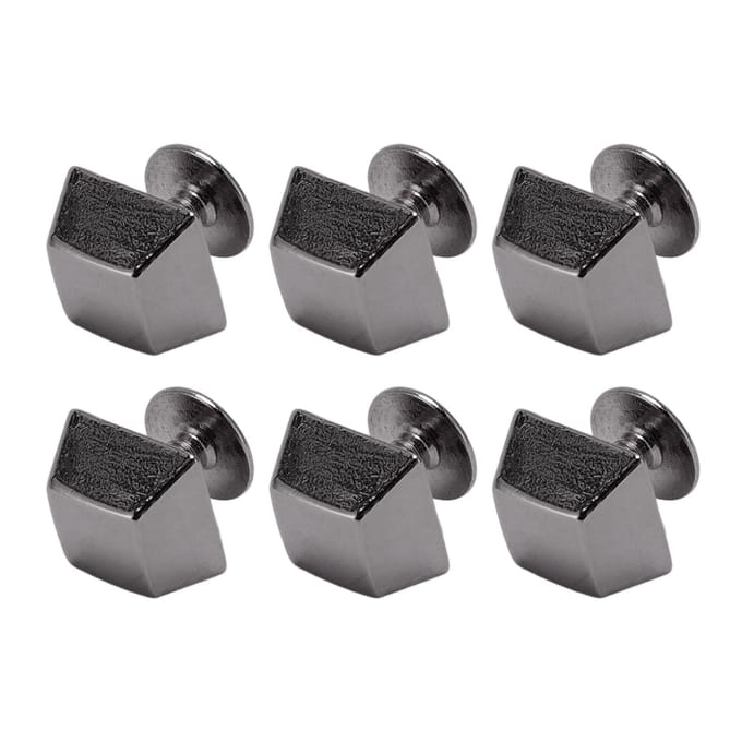 30 Ensembles Bouton Rivet à Vis 12mm Forme Carrée Trapézoïdale Couleur Vive Haute Résistance Pieds de Sac à Main argenté