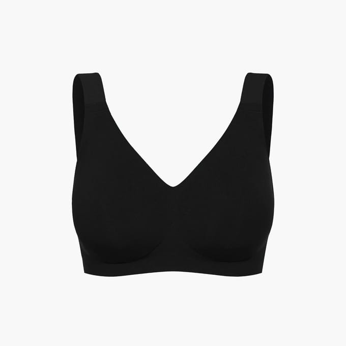 cfab - Comfort Minimizer BH - Zwart - S - BH Zonder Beugel Voorgevormd - Ondergoed - Naadlos