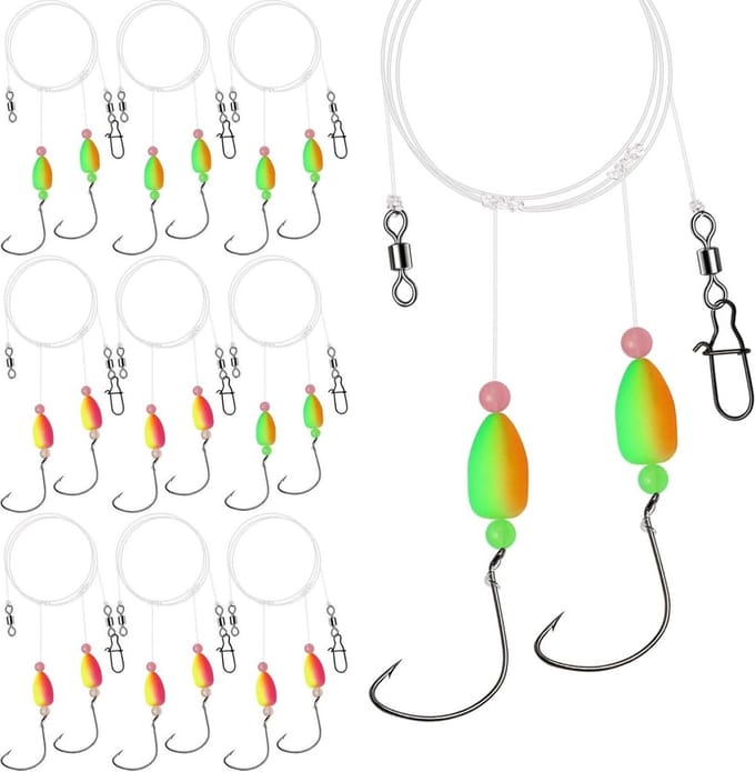 Floats Pre Riged Flapper Rigs Pompano - Fishing Equipment 10Pcs/12PCS
