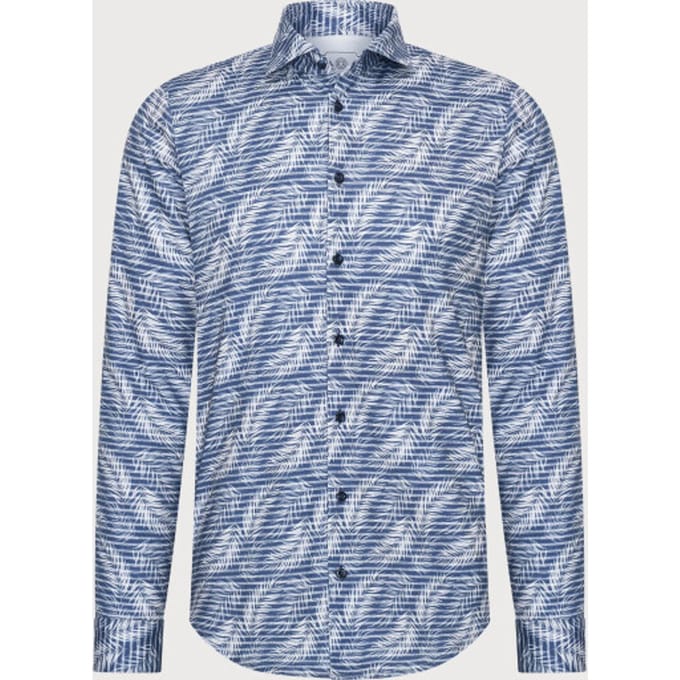 Blue Industry Het feather-print overhemd |