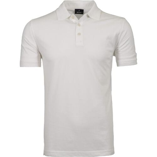 Ragman Piqué Poloshirt Uni No Logo Wit / male