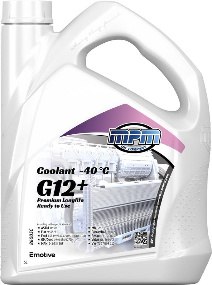 MPM Koelvloeistof - 40 graden G12+ - 5 liter