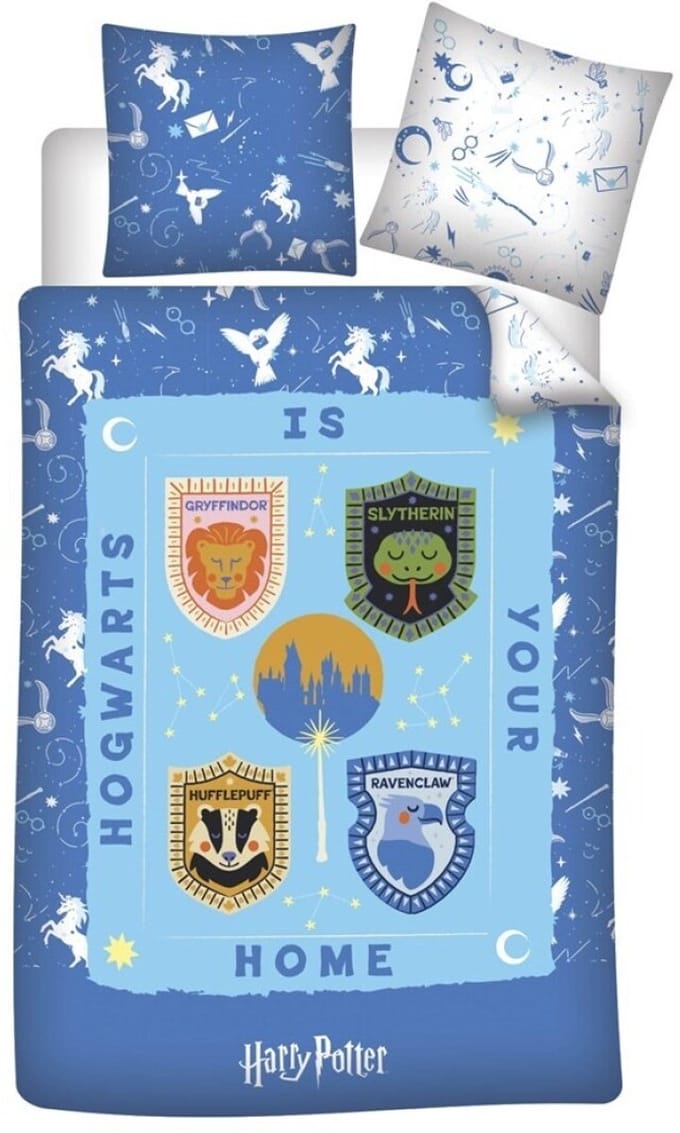 Harry Potter Dekbedovertrek - Eenpersoons - 140 x 200 cm - 65 x 65 cm - Polycotton
