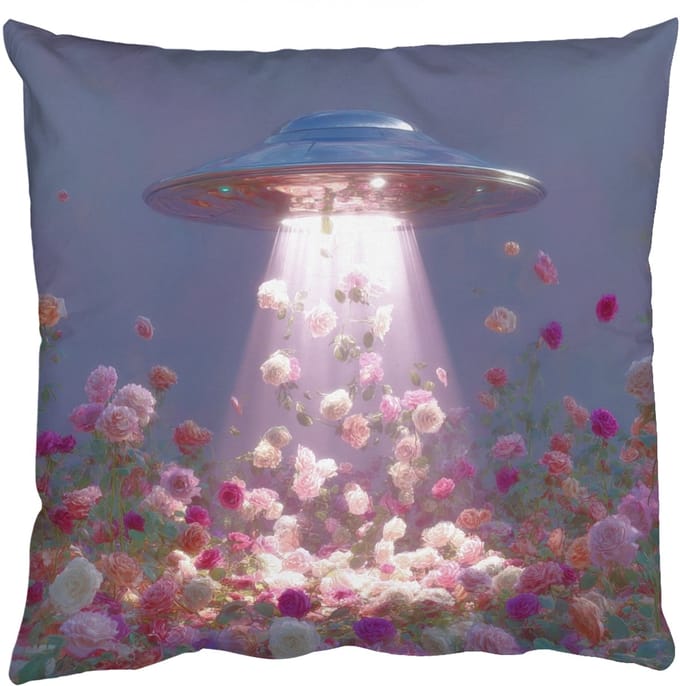 Sierkussens - Kussentjes Woonkamer - 60x60 cm - Ufo - Rozen - Pastelkleuren