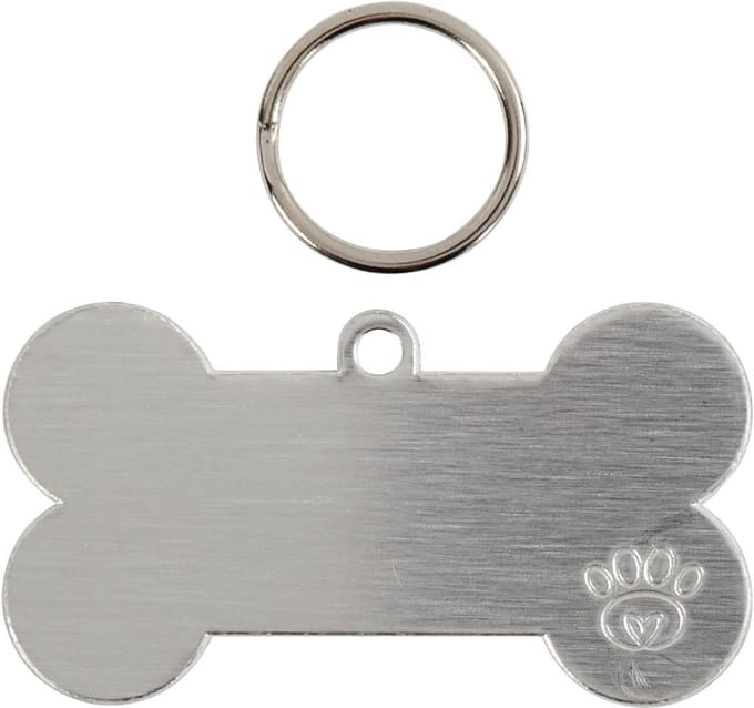 Knutselset Dierenlabel 40 Mm Staal Zilver 4 Stuks