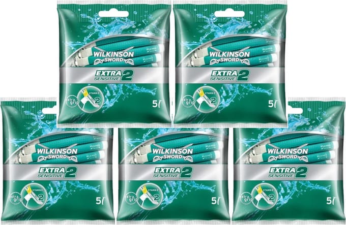 Wilkinson Sword Extra 2 Wegwerpscheermesjes Sensitive 25 stuks -5010189105095