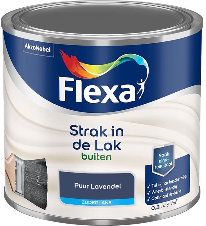 Flexa - Strak In De Lak Buitenlak Zijdeglans - Puur Lavendel - Mengverf - 500 Ml