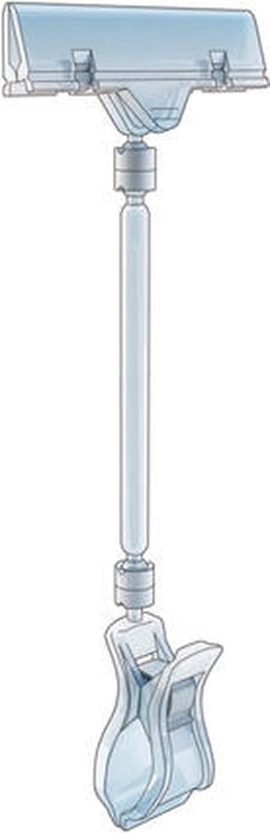 Sign Clip - Prijskaarthouder met Power-klem 160 mm - 5 stuks