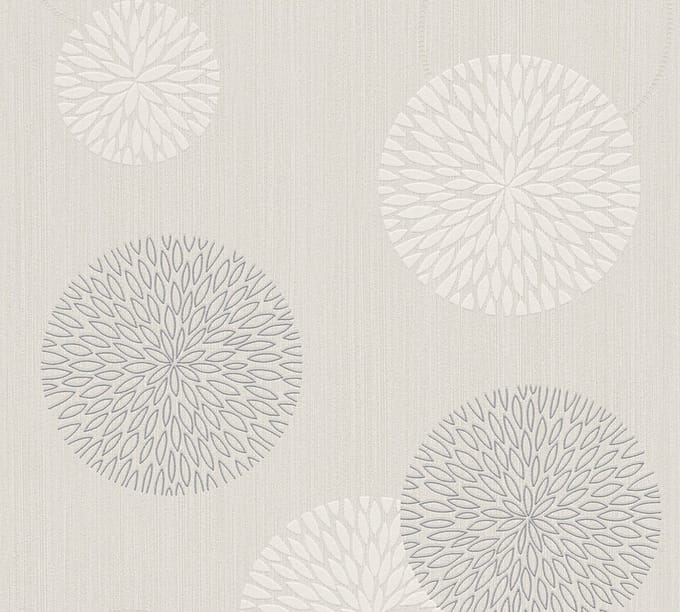 BLAADJES BEHANG | Cirkels - Beige Grijs Creme - A.S. Création Casual Living