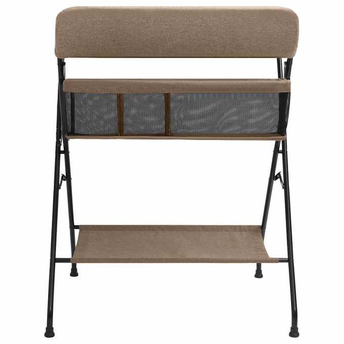 vidaXL - Verschoontafel - ijzer - taupe