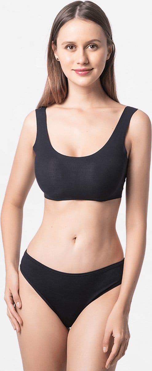 Brazilian dames string Micro Modal vanta zwart