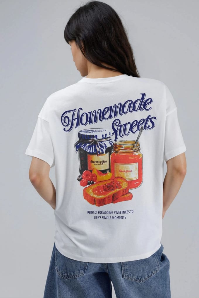 Oversized Geprinte Crew Neck T-shirt