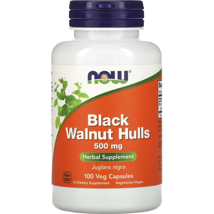 Zwarte Walnootschillen, 500 mg, 100 vegetarische capsules