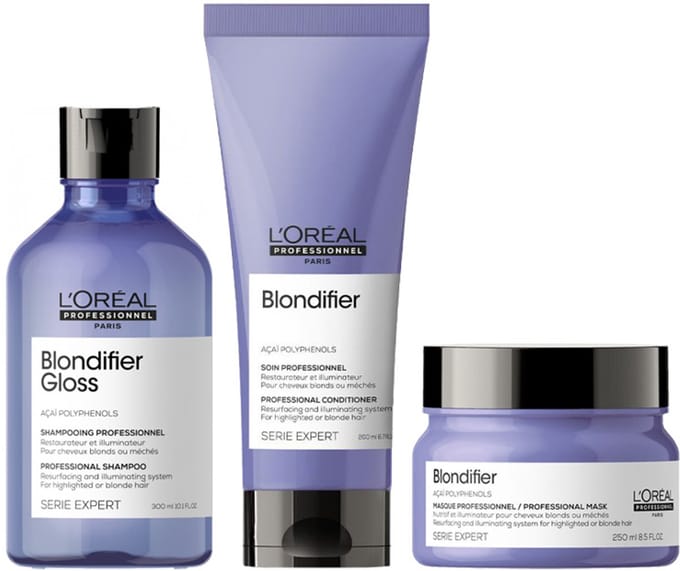 L'Oréal Professionnel Serie Expert Blondifier Shampoo 300ml + Conditioner 200ml + Mask 250ml