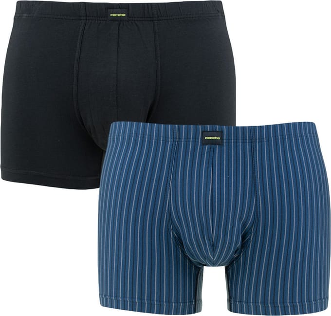 CECEBA heren 2P boxers modal basic stripe blauw