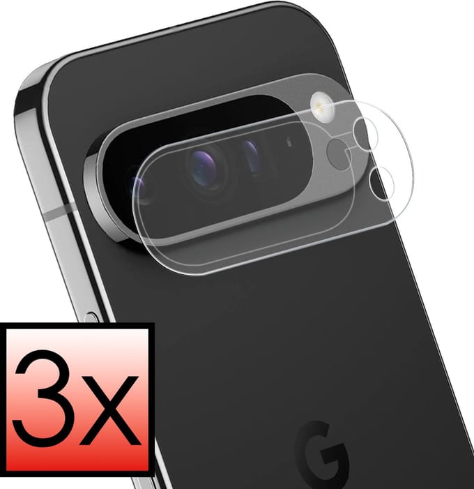 Camera Lens Protector - 3 Stuks - Geschikt voor Google Pixel 9 Pro - Camera Screenprotector - Beschermglas - Gehard Glas - Tempered Glass - Screen Protector