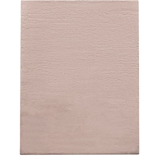 Vachtkleed Fluffy beige 200 cm vierkant