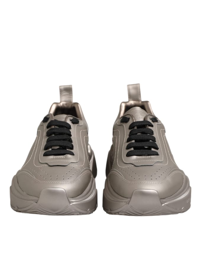 Dolce & Gabbana Zilveren DAYMASTER Leren Sneakers Voor Heren