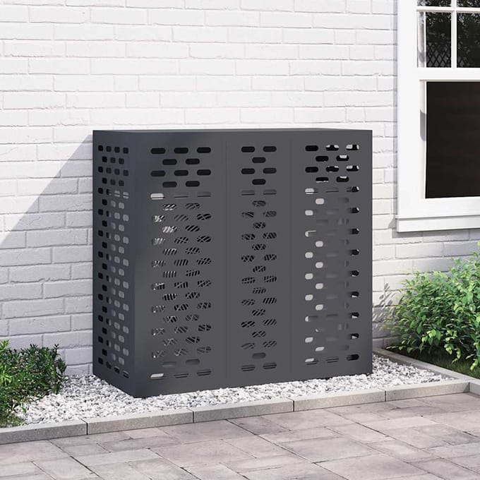 Housse de climatiseur Anthracite 110 x 50 x 105 cm Acier