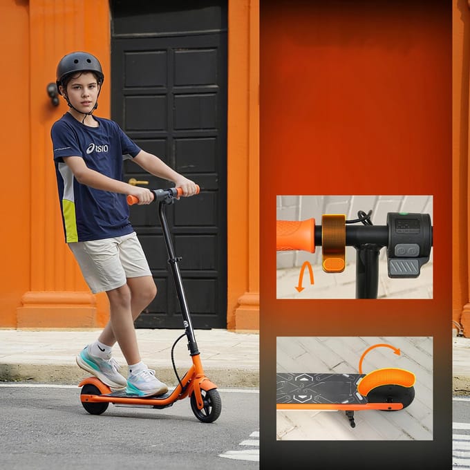 Elektrische step voor kinderen K2pro 9KM 6  150W Heren Dames Sfeerverlichting oranje