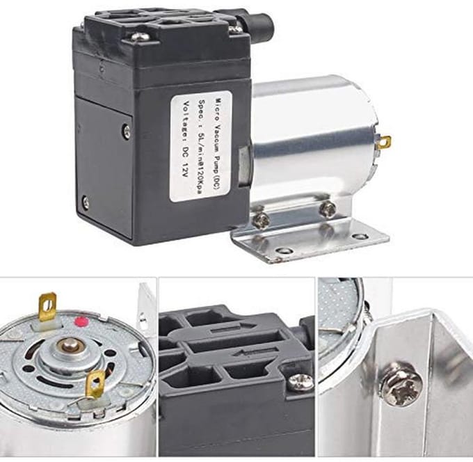 Mini vacuümpomp voor gasanalyse en instrumenten – 5 l/min, 120 kPa, DC 12 V