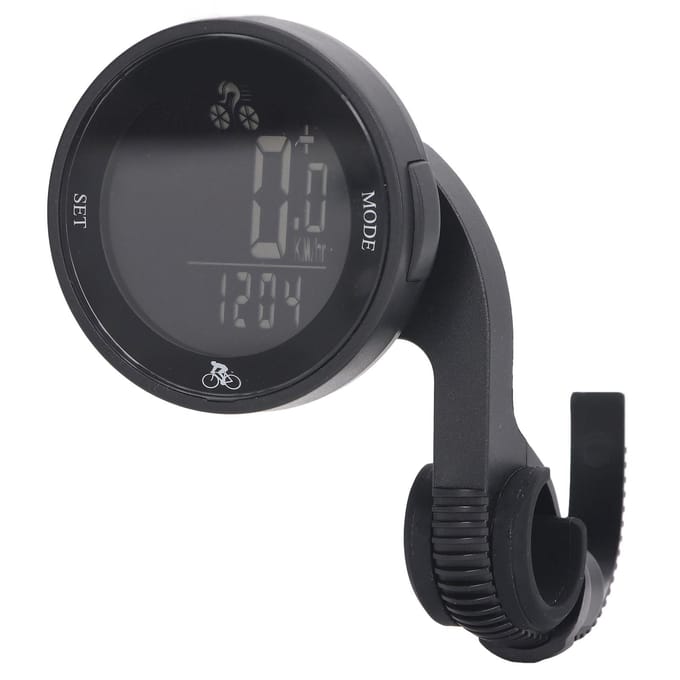 Fietscomputer Snelheid Stap Frequentie Sensor LED Achtergrondverlichting Groot Scherm Draadloze Fietssnelheidsmeter black