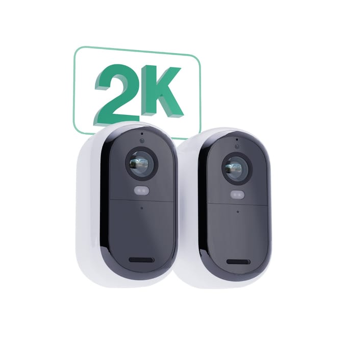 ARLO BUNDLE ESSENTIAL2 2K OUTDOOR CAMERA 2-PACK + 2-SOLAR PANEL VMK3250-100EUS IP-Bewakingscameraset Met 2 cameras 2688 x 1520 Pixel