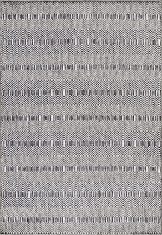 Buitenkleed met patronen Aruba - grijs 4903 - 140x200 cm