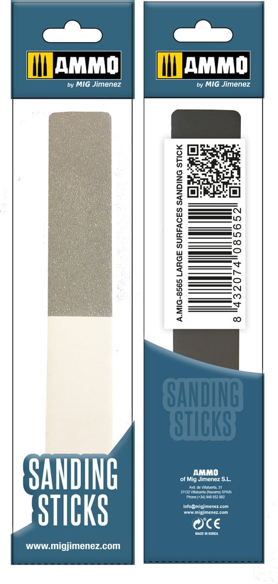 AMMO by Mig Jimenez Schuurpapier - MIG 8565 Large Surf Sanding Stick Schuur-papier, blok of stick