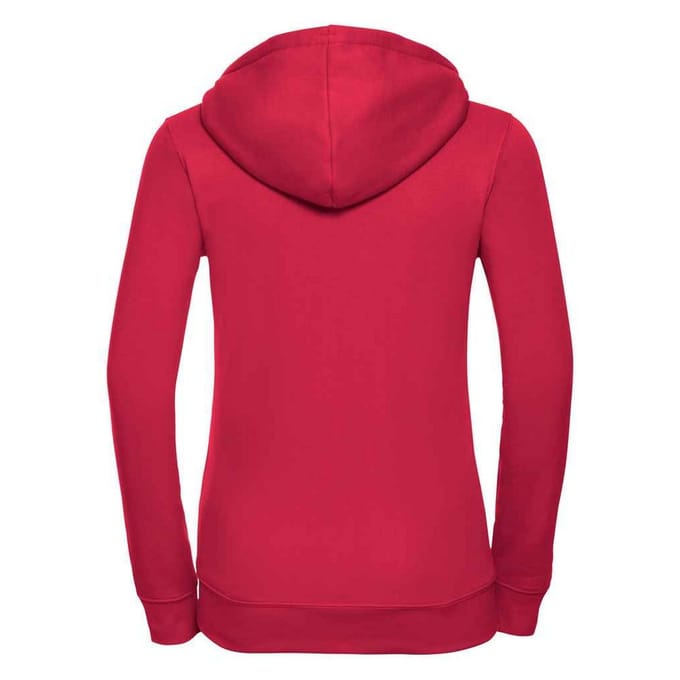 Russell Dames/Dames Authentic Full Zip Hoodie (Klassiek rood)