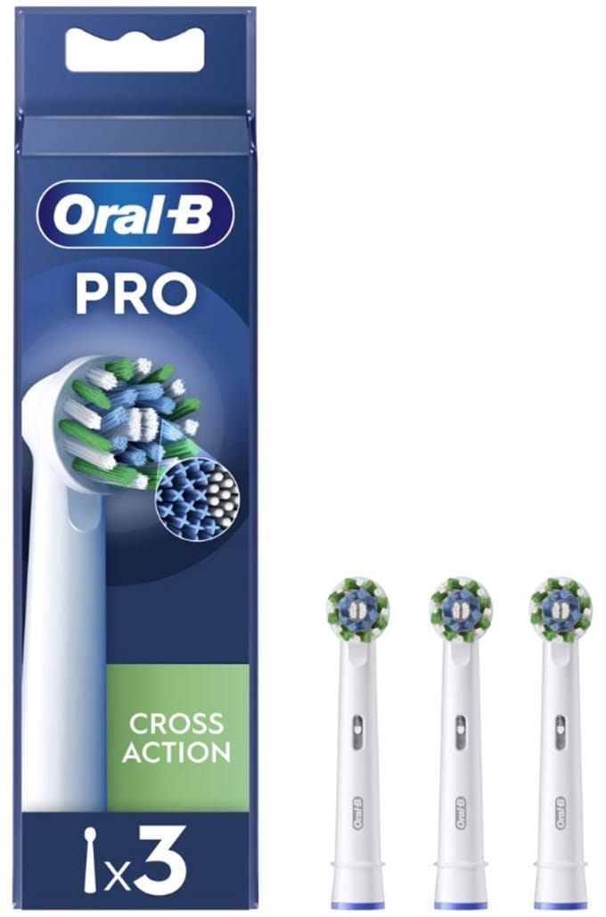 Oral-B Pro Cross Action Brossettes Pour Brosse a Dents, Pack De 3 Unités