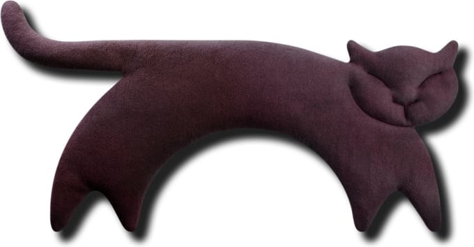 Leschi Warming Pillow Clara the Cat - Eggplant