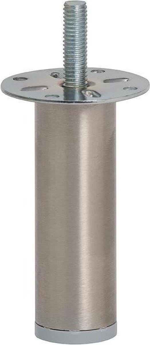 Ronde RVS Meubelpoot - 8 cm (M8) - Bankonderdeel