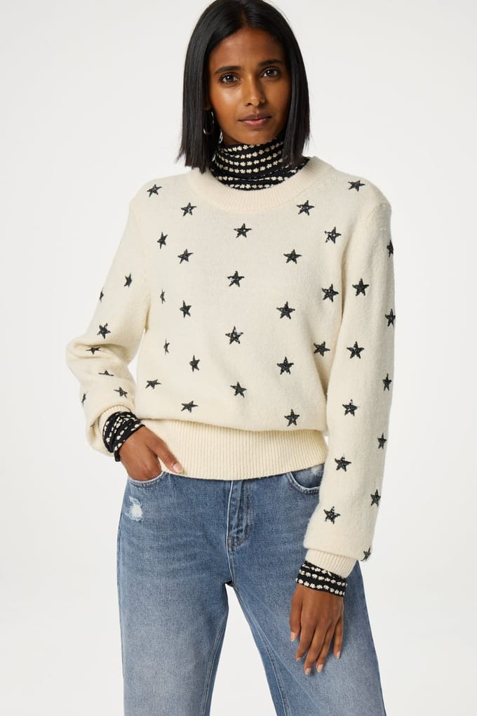 Fabienne Chapot Rocket Pullover Truien & vesten Dames - Sweater - Hoodie - Vest- Ecru - Maat S